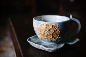 Tách cappuccino gốm nắn tay