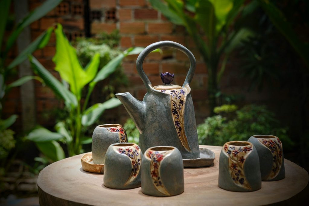 handcrafted pottery teaset